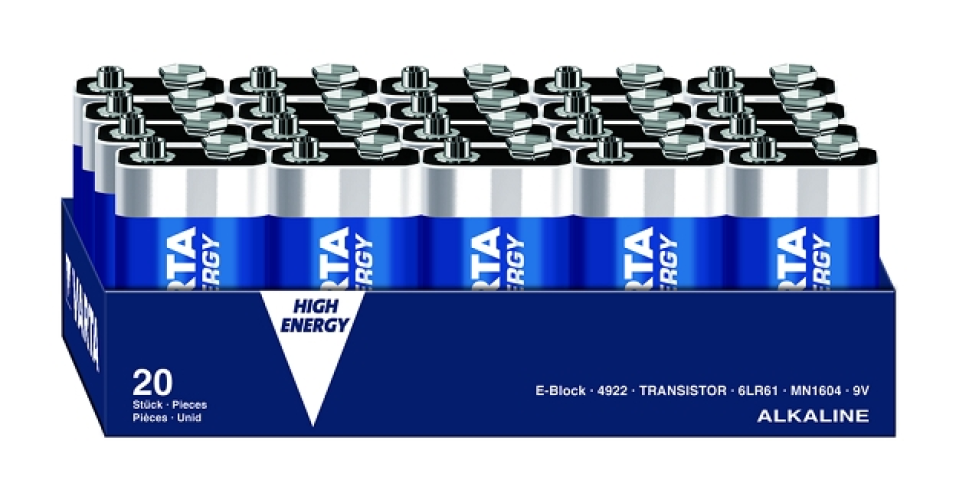 Varta Industrial 9V alkáli elem 6LR61 20db/cs