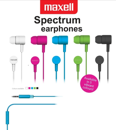 Maxell Spectrum mikrofonos fülhallgató, pink