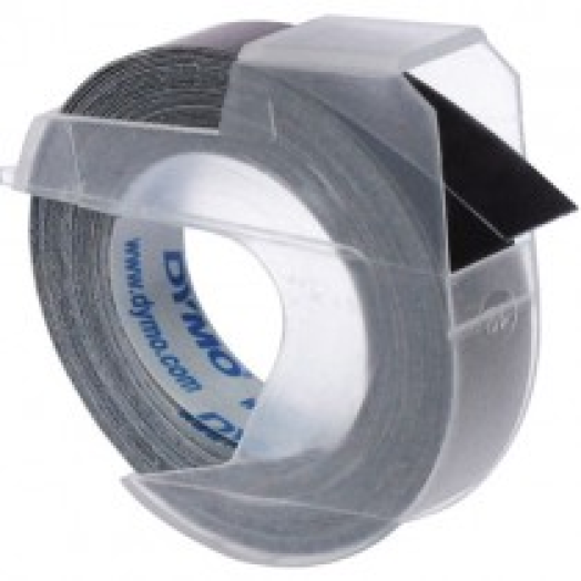 Dymo 3D 9 mm szalag, 1db/cs, 3m, fekete