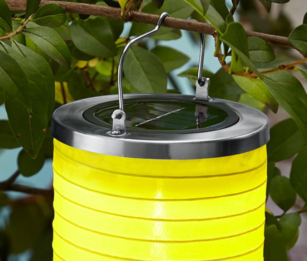 Napelemes LED-es lampion, sárga