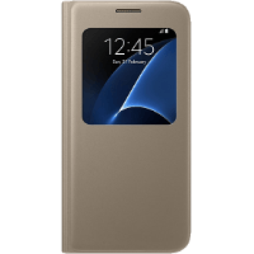 Galaxy S7 s-view cover tok arany