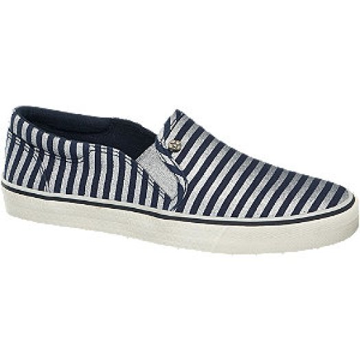 Ezüstős csíkos slipper