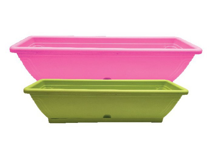 Színes balkonláda aljjal (60 cm-es)