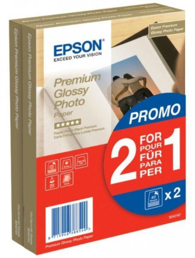 Epson 10x15  2x40Lap 255g fényes fotópapír