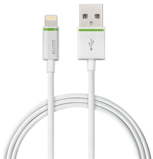 Leitz Complete Lightning-USB kábel 30 cm, fehér