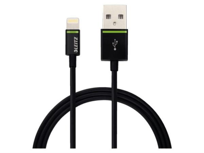 Leitz Complete Lightning-USB kábel XL, 2 m, fekete