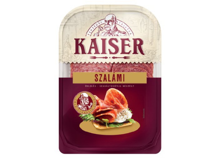 Kaiser szeletelt szalámi, paprikás kolbász vagy dán szalámi