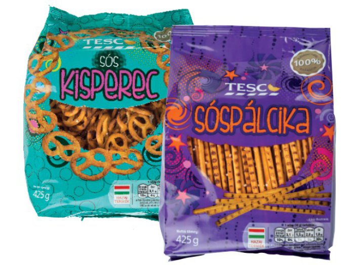 TESCO sóspálcika, sós kisperec vagy tönkölybúzás sóspálcika