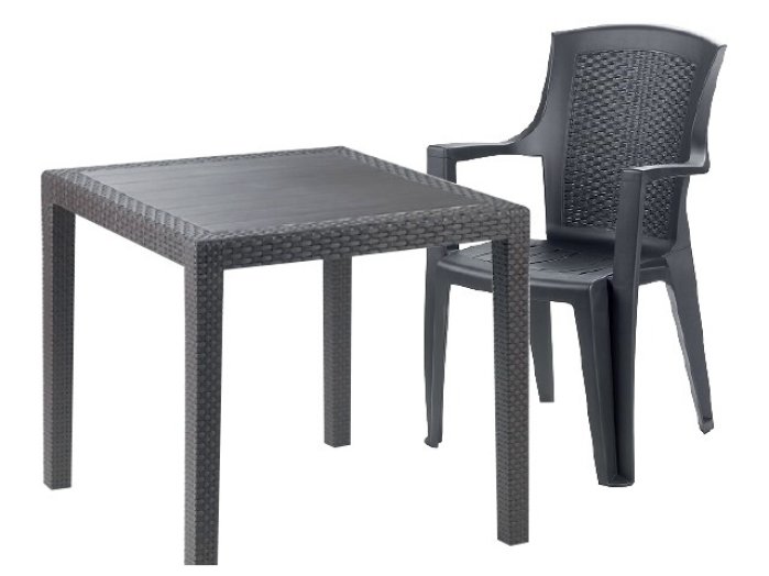 Rattan hatású asztal