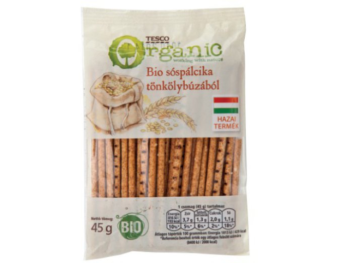 TESCO bio tönkölybúzás sóspálcika