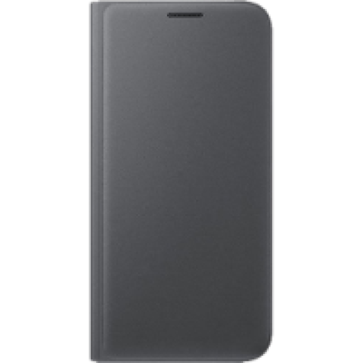 Galaxy S7 bőr book cover tok fekete