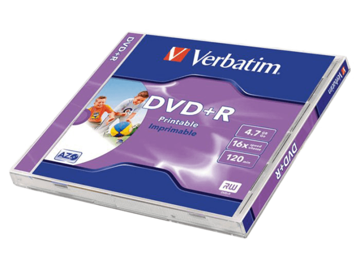 DVD+R lemez 4,7 GB 16x, normál tok, matt nyomtatható felület