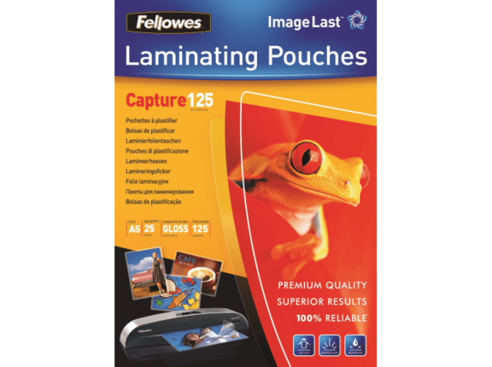 A5 fényes lamináló fólia, 125 mikron