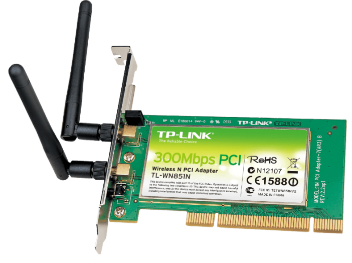 TL-WN851N 300Mbps wireless PCI kártya 2 antennával