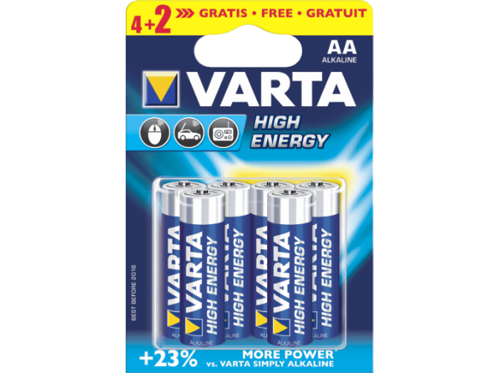High Energy alkáli mangán ceruzaelem (6xAA)