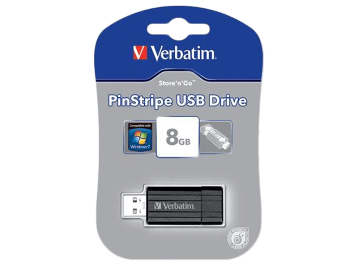 Pinstripe 8GB USB 2.0 pendrive fekete