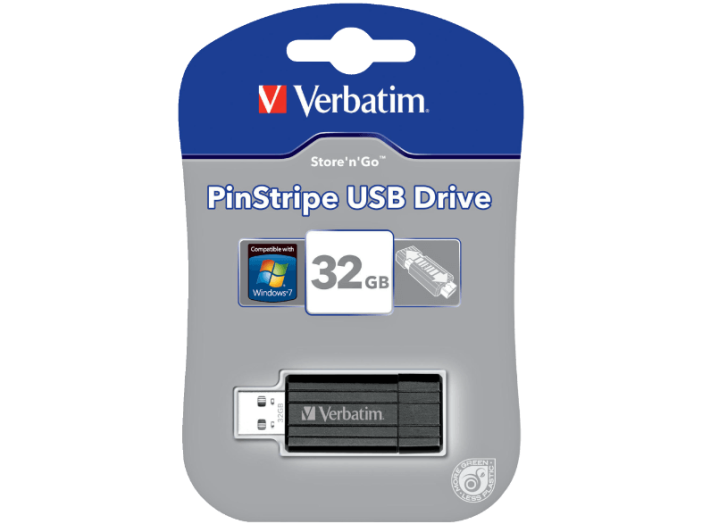 Pinstripe 32GB USB 2.0 pendrive fekete