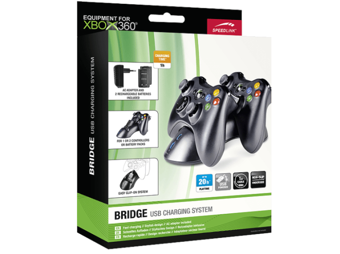 SL-2308-BK Bridge USB Gamepad töltő & 2 Akkumulátor