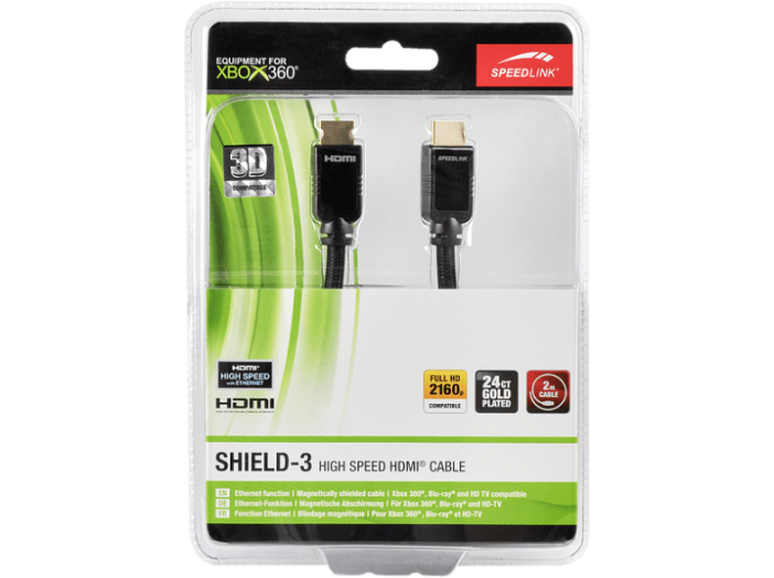 Xbox 360 SHIELD-3 High Speed HDMI kábel, Ethernet, 2m