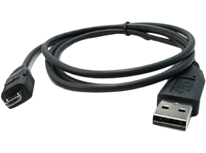 fekete microUSB - USB adatkábel