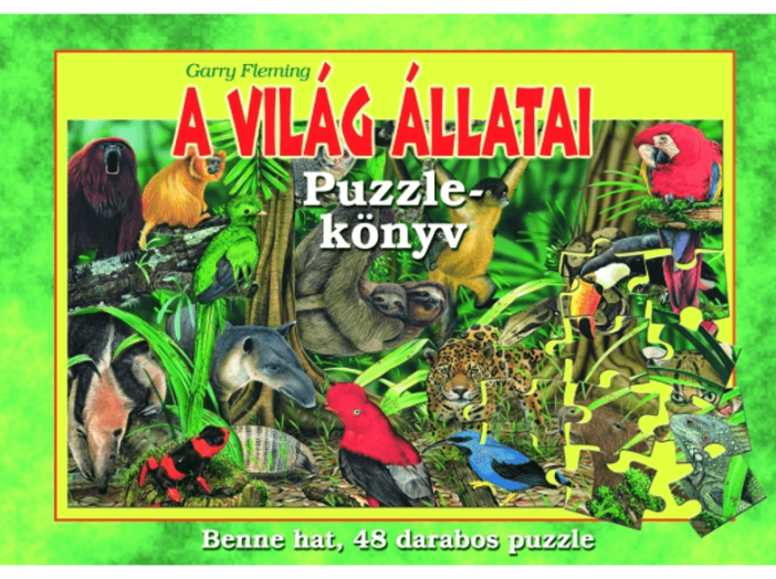 A világ állatai - puzzle-könyv