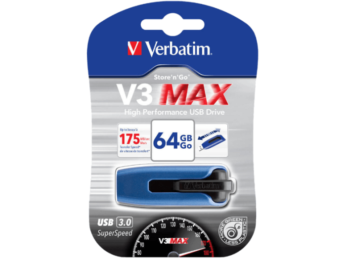 V3 Max 64 GB USB 3.0 pendrive kék-fekete