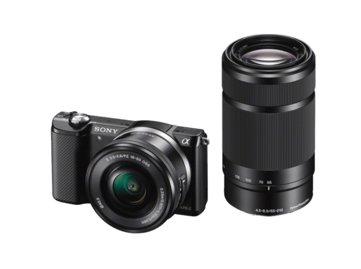 Alpha ILCE-5000 + 16-50 mm + 55-210 mm fekete Kit