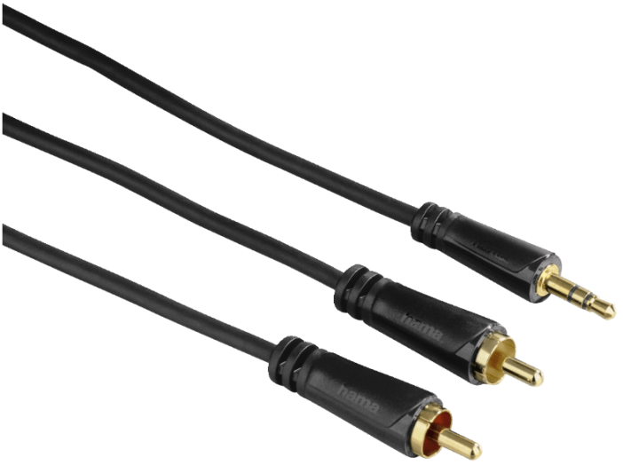 3,5mm apa  2xRCA apa kábel, 1,5m