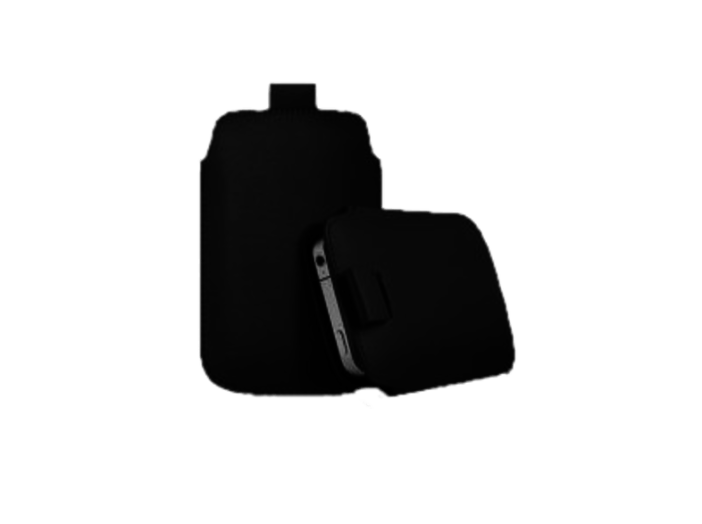 Galaxy S4 méretű slim fekete bőrtok