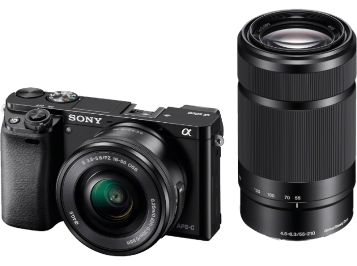 ALPHA ILCE-6000 + 16-50 mm + 55-210 mm fekete kit