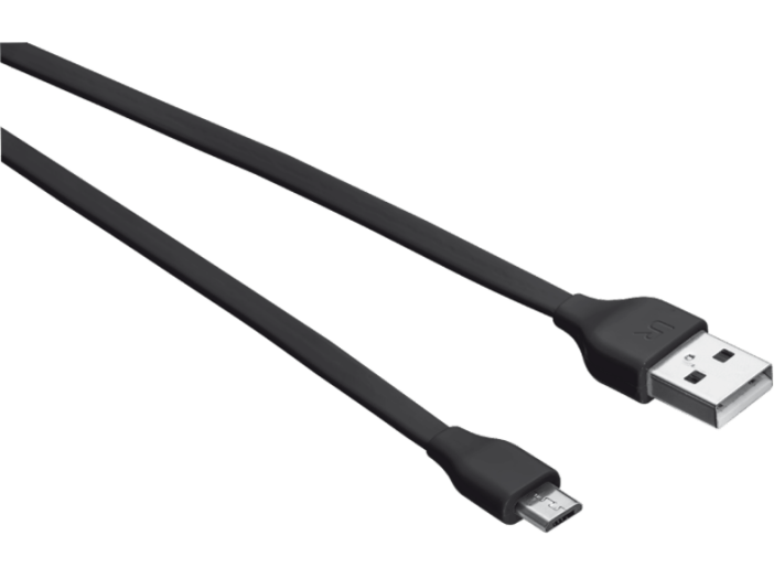 Flat fekete micro-USB 1m (20135)
