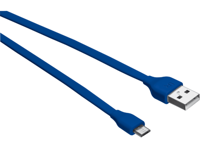 Flat kék micro-USB 1m (20136)