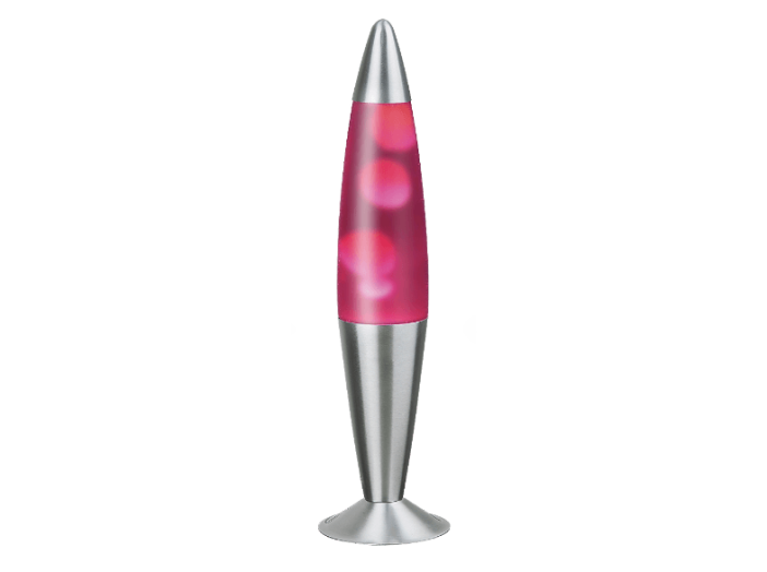 4108 Lollipop 2, lávalámpa, E14 G45 1x MAX 25W, átlátszó/ rózsaszín/ ezüst
