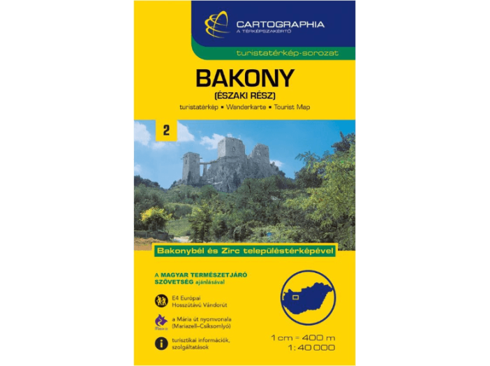 Bakony (északi rész) turistatérkép