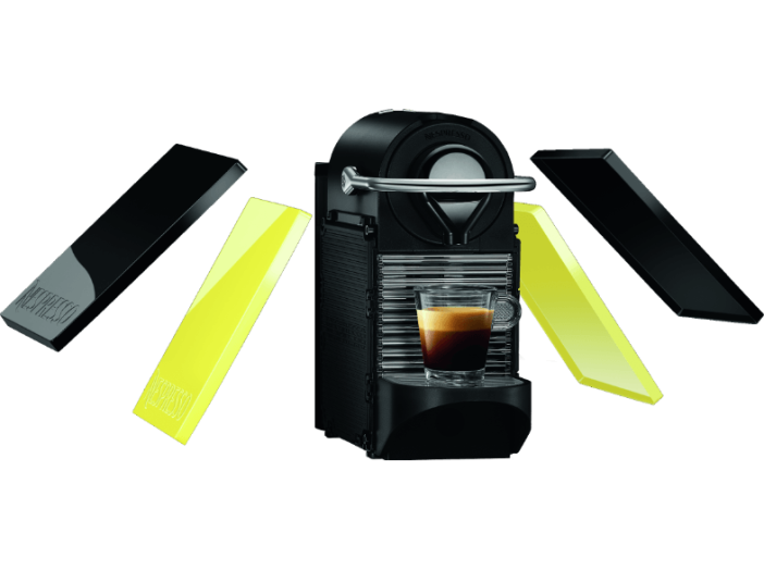 NespressoŽ Pixie Clips XN302010 kávégép, Fekete és Neon-sárga panelekkel