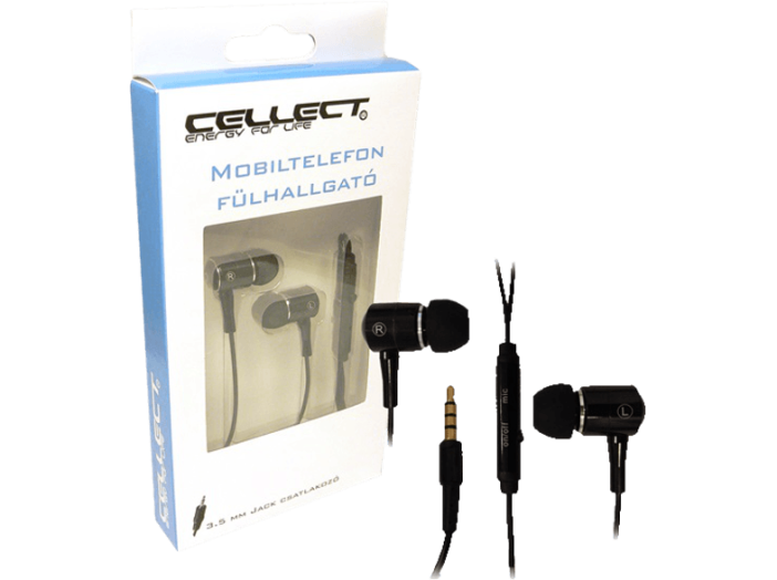 3.5 Jack sztereó  headset fekete