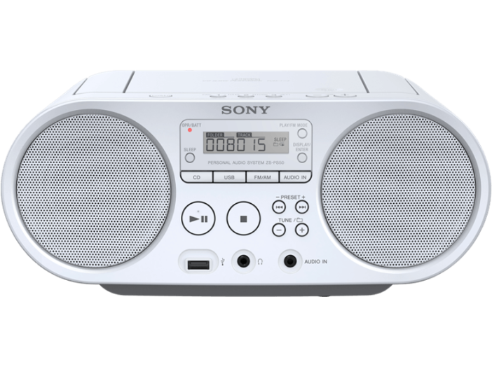 ZS-PS50W CD-s rádiómagnó, fehér
