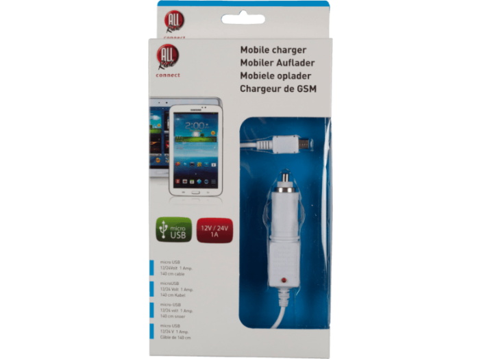 Töltő micro USB szivargyújtó csatlakozóval 12/24 V