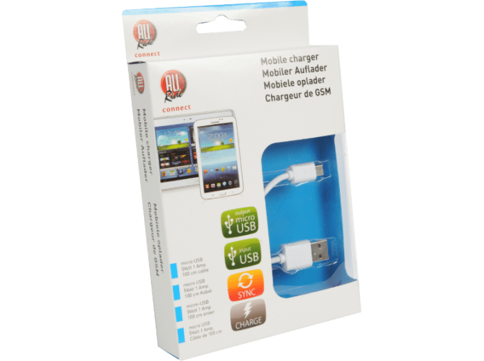 Töltőkábel micro USB, USB, 100 cm