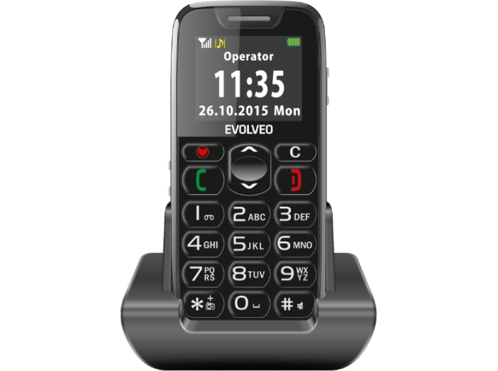 EASY PHONE EP-500 fekete kártyafüggetlen mobiltelefon