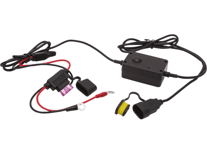 20340 USB töltő motorkerékpárokhoz, fekete