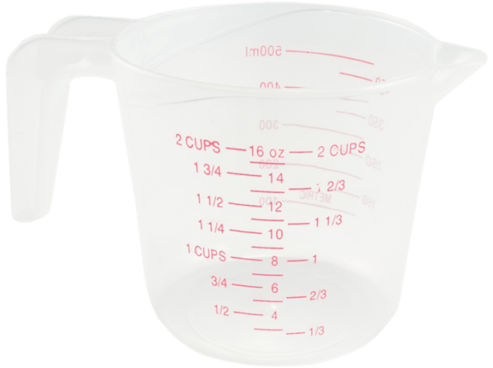 72271 Műanyag mérőedény, 0.5 l