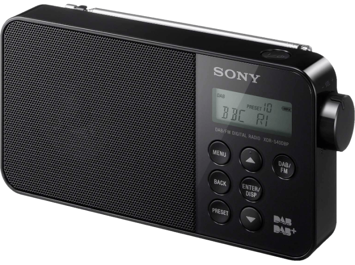 XDR-S40DBP hordozható digitális rádió, fekete