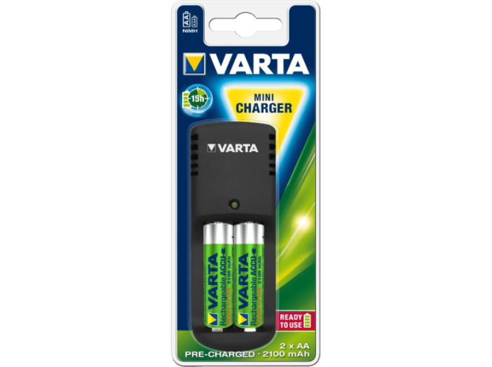 Mini akkutöltő 2x2100mAh akkumulátorral