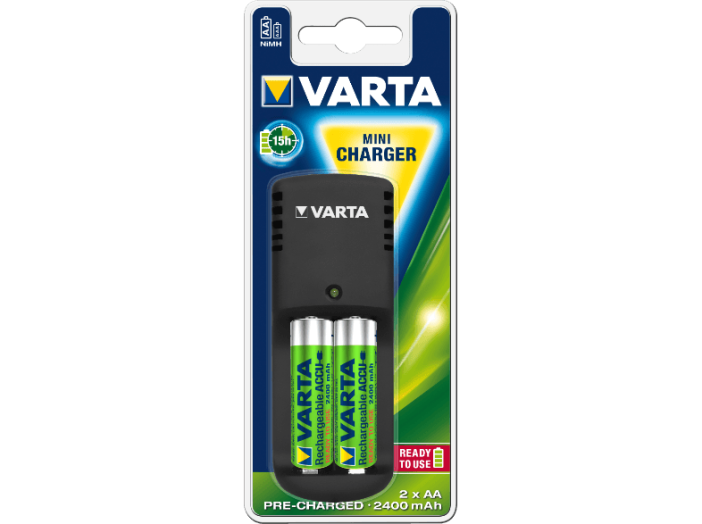 Mini akkutöltő 2x2400mAh akkumulátorral