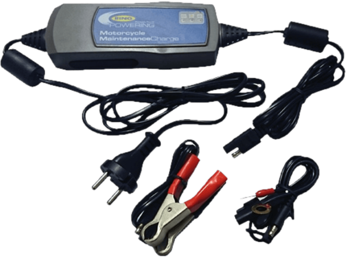 Akkutöltő RING 12 V 1,25 A, motorkerékpár akkumulátorokhoz, 1200 cc-ig