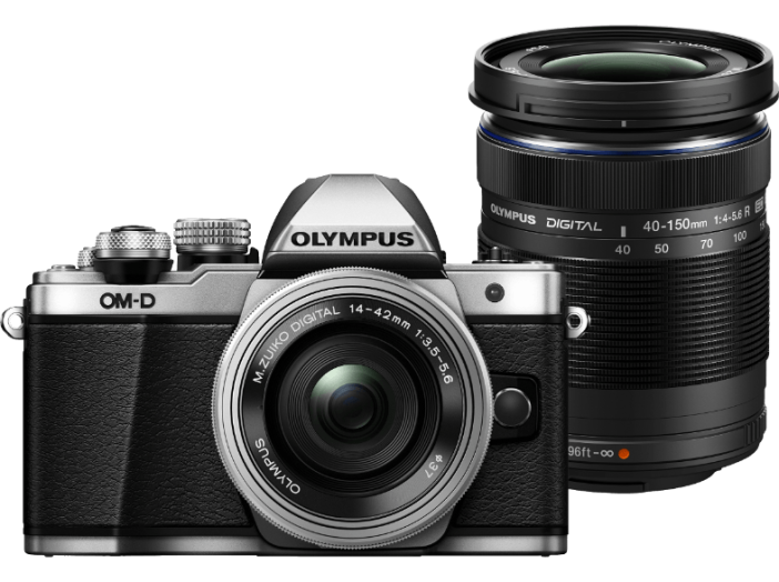 E-M10II ezüst + Pancake EZ-M1442 ezüst + EZ M4015 R fekete Kit