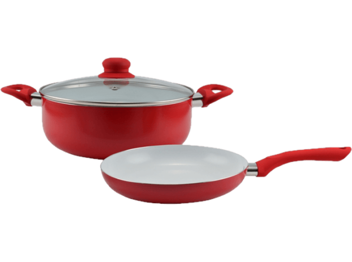 12439 Kerámiabevonatos lábas + serpenyő, 24 cm