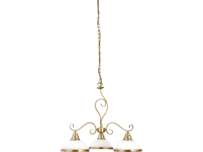 2753 Elisett, csillár, E27 3x MAX 60W, bronz/ fehér
