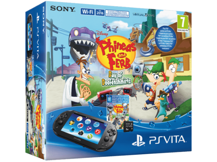 PlayStation Vita 2016 + Phineas and Ferb: Day of Doofenshmirtz VCH + 8 GB-os Memóriakártya